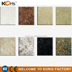2016 material de superficie sólida koris/mármol de piedra artificial de china
