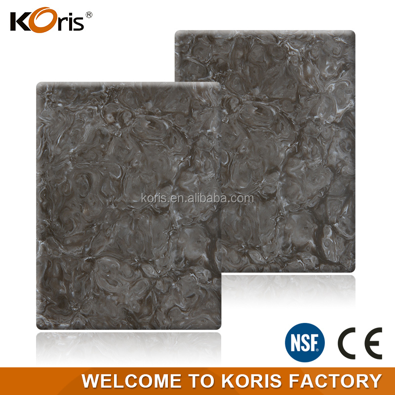 Precio barato Cocina Colores decorativos Mármol artificial Acrílico Hoja de superficie sólida