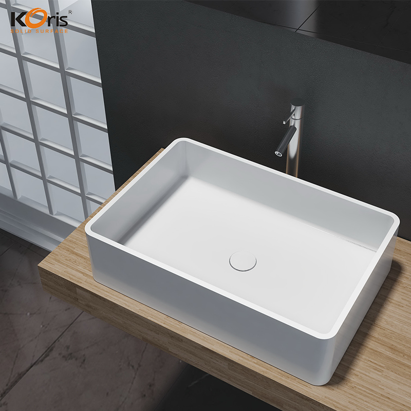 Fregaderos de cocina de bañera de color blanco acrílico de superficie sólida