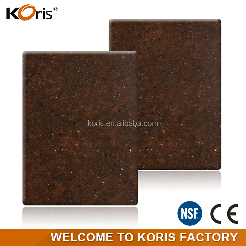 Precio barato Cocina Colores decorativos Mármol artificial Acrílico Hoja de superficie sólida