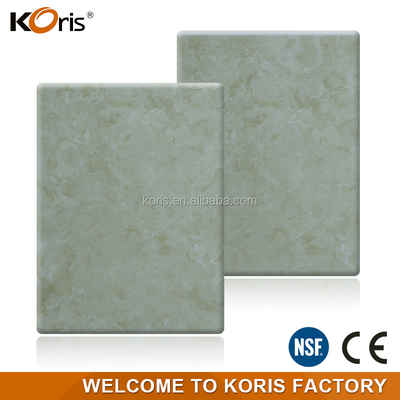 Precio barato Cocina Colores decorativos Mármol artificial Acrílico Hoja de superficie sólida