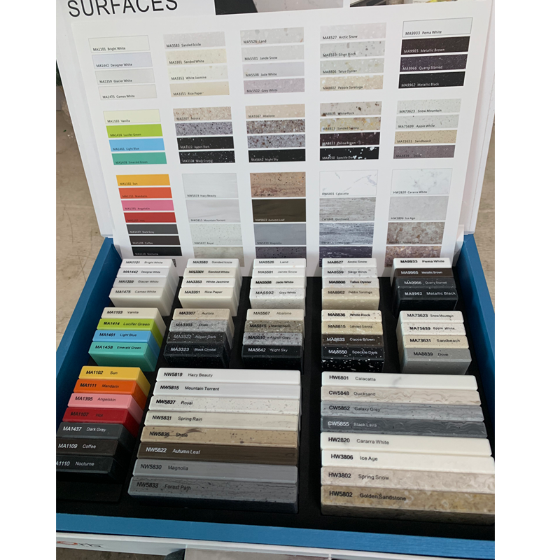 Factory Artificial Stone Resin Customize Color Solid Surface Acrylic For Counter Top