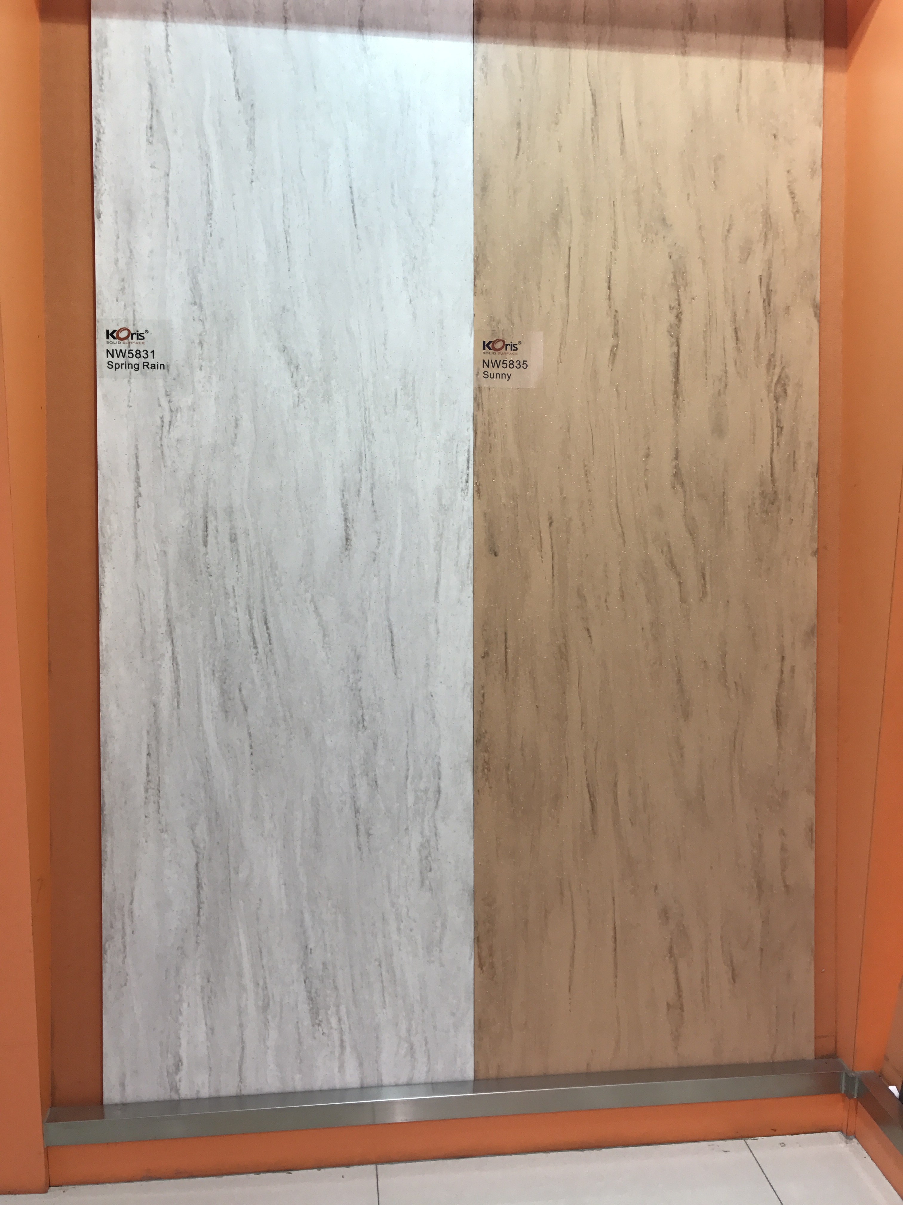 Más de 200 colores por color personalizado y superficie sólida acrílica Staron de forma de piedra de losa grande