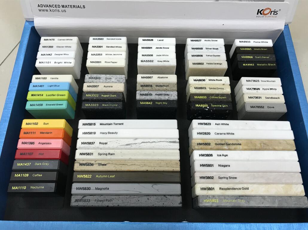 Personalice el lavabo de superficie sólida de acrílico de color / encimeras de cocina de piedra artificial