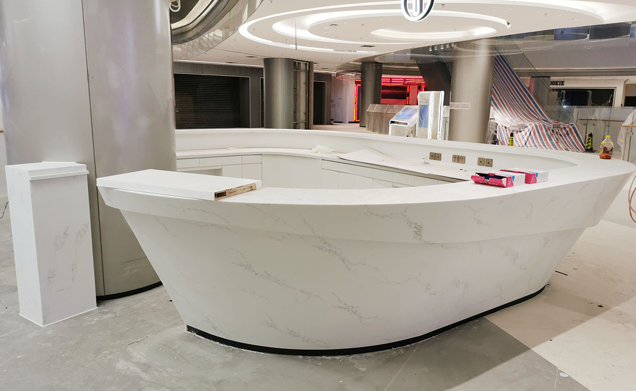 Calacatta Белые искусственные мраморные листы с твердой поверхностью HW6801